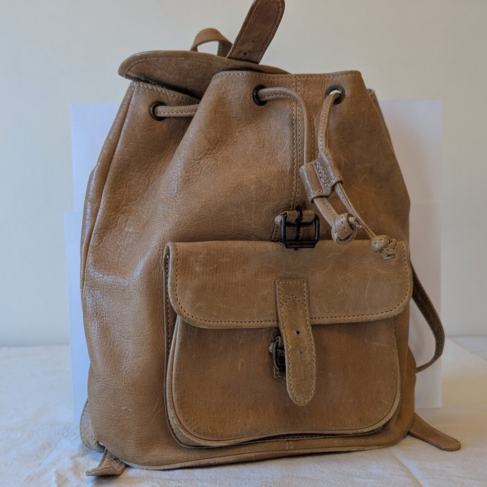 Leather backpack
